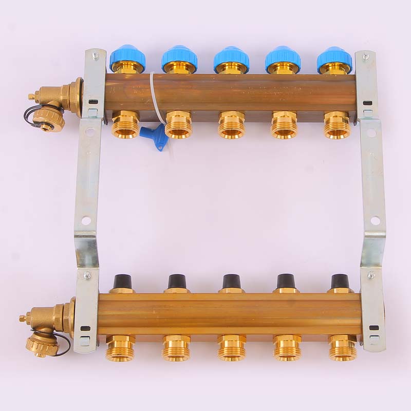 Коллекторная группа HKV с регулировочными и термостатическими вентилями WATTS Ind 1"x3/4"ЕК 5 выходов 10004178 - Вид №5