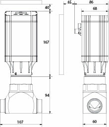 Danfoss ICMTS — электроприводные терморегулирующие клапаны ICMTS 20-A33 (D 25) Клапан моторный 027H1084  - Вид №14
