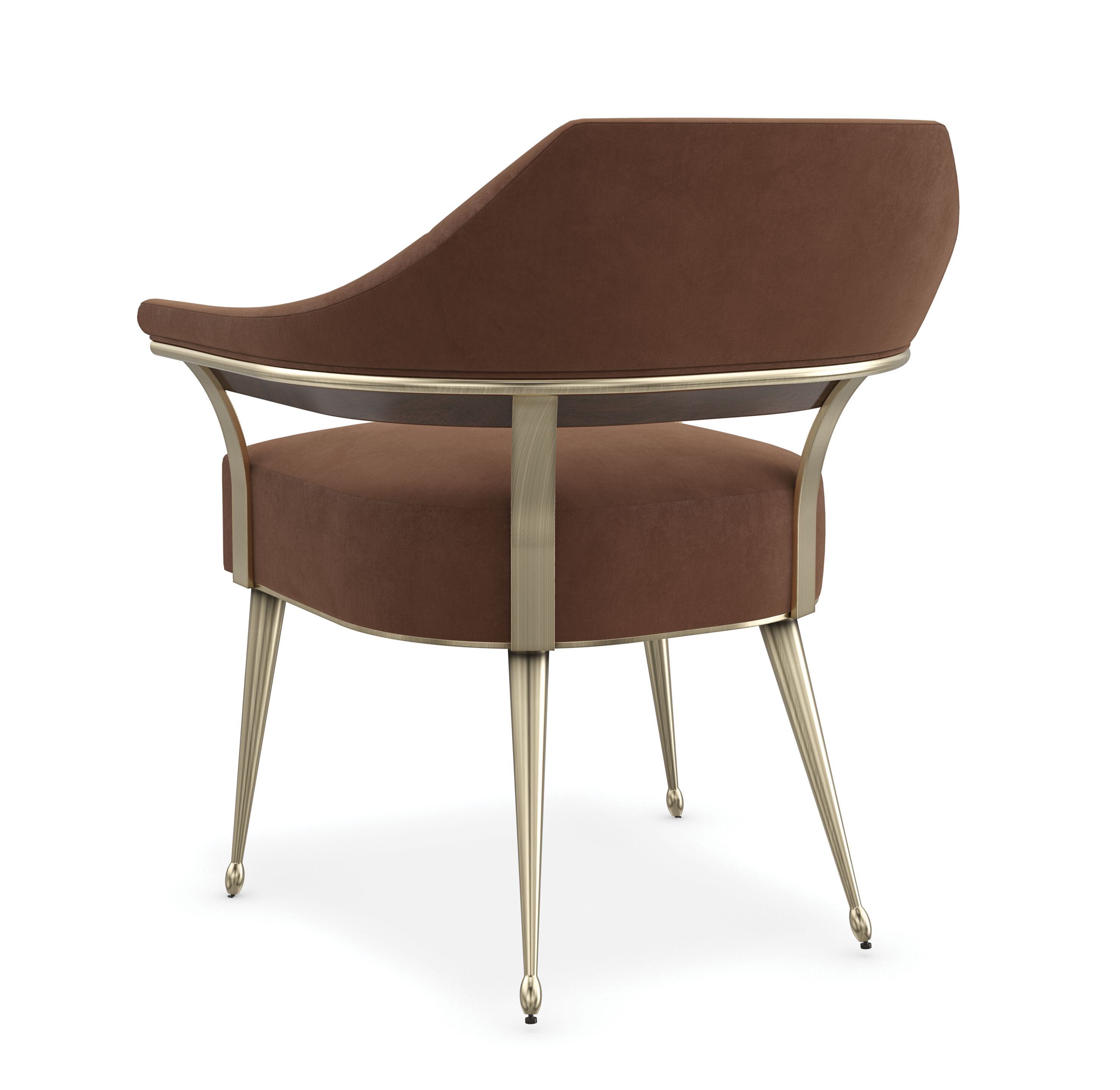 Кресло из мохера с открытой спинкой и подлокотниками Caracole LOUISETTE ARCH-00142285 - Вид №3