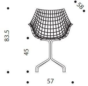 Driade Стул на жердочке из поликарбоната и кожи Meridiana sun-id-1488049 - Вид №1