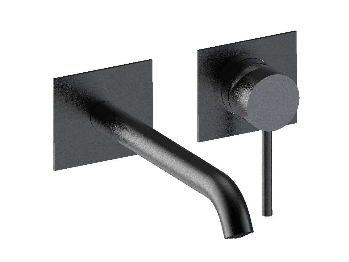 Однорычажный настенный смеситель для раковины из нержавеющей стали с 2 отверстиями Rubinetterie Frattini Pepe XL 316 ARCH-00090404