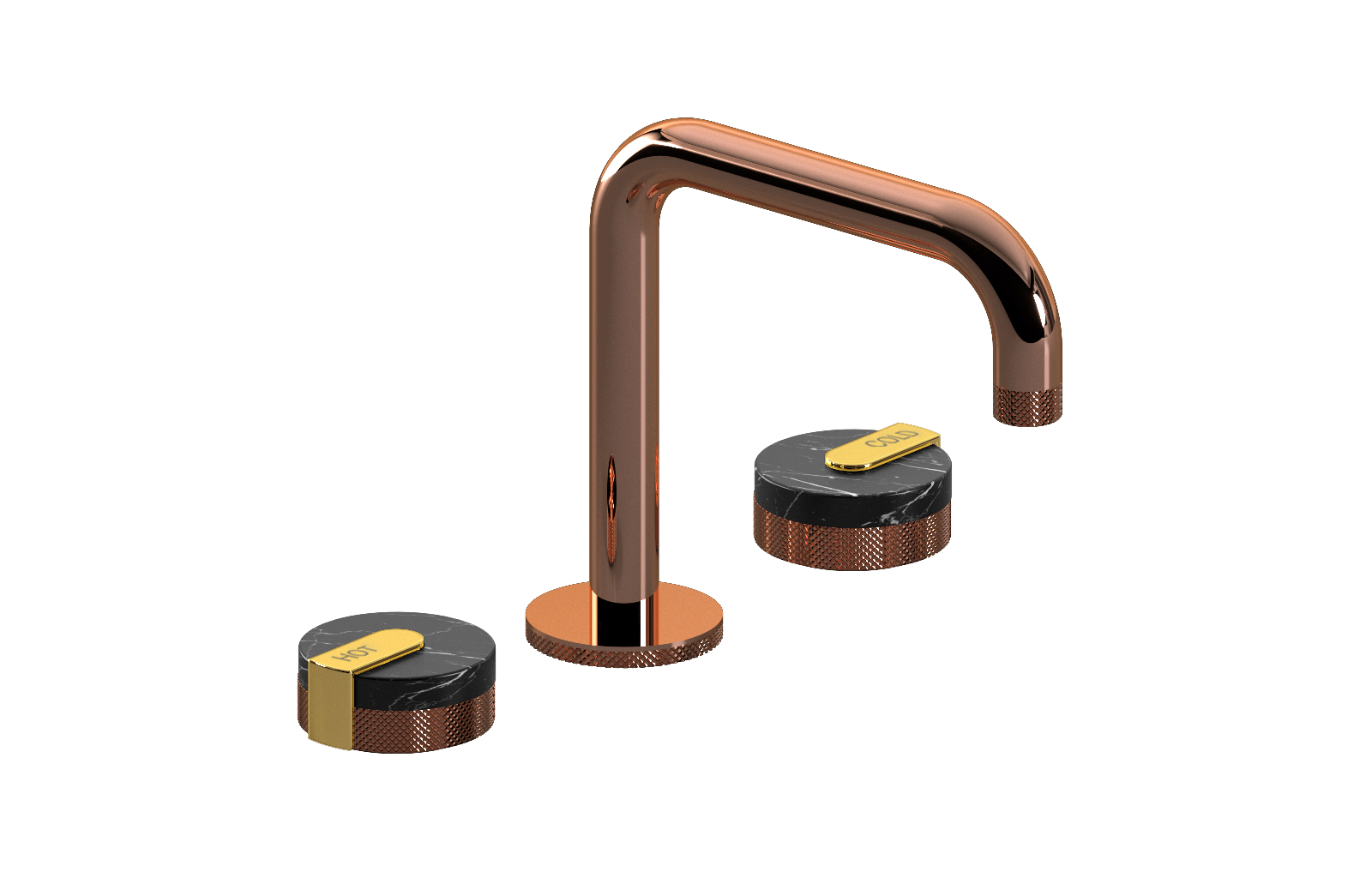 E-11511-R2MB-L1AU-RG Смеситель для умывальника на 3 отвертия GRAFF MOD+