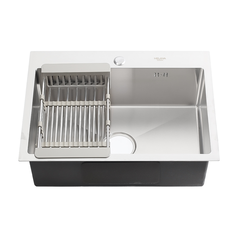 Мойка H6045 MELANA ProfLine 3,0/200 САТИН врезная прямоугольная с коландером H6045 H6045 сатин