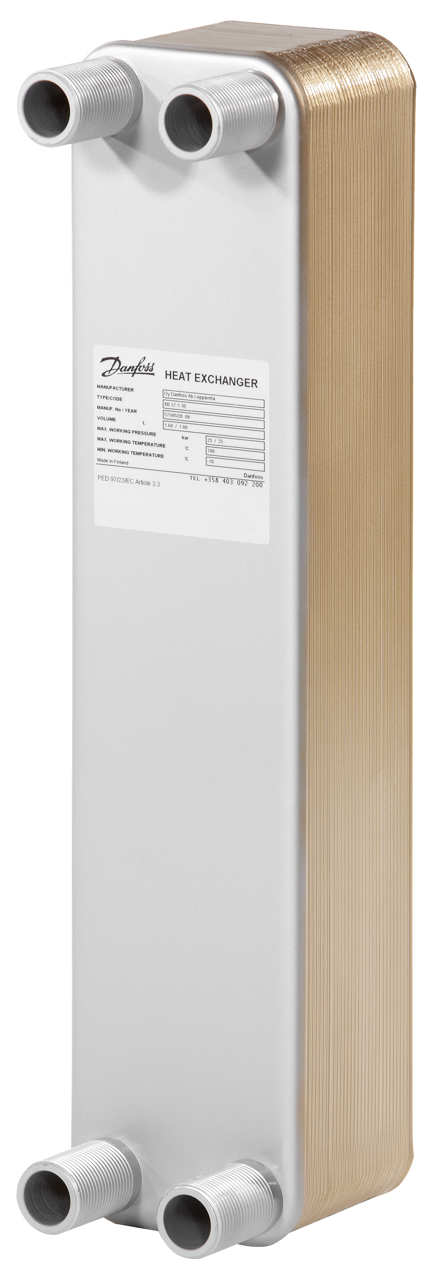 Danfoss Паяный пластинчатый теплообменник серии XB37 XB 37L-1 110 PN25 Паяный ТО 004H7283  - Вид №129