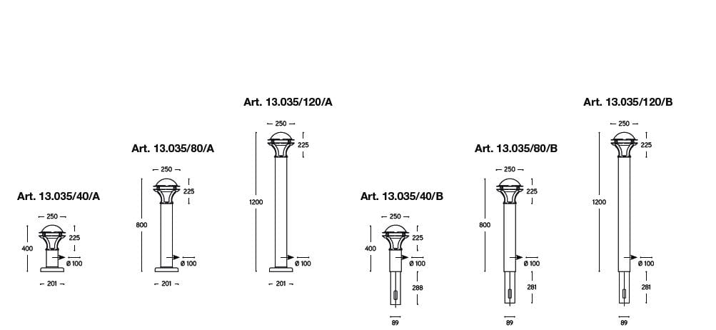 Металлический световой столб Aldo Bernardi лоджия ARCH-00124922 - Вид №2