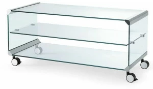 Gallotti&Radice Мобильная тележка из закаленного стекла на колесиках
