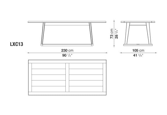 Прямоугольный дубовый стол Maxalto Recipio ' 14 ARCH-00006516 - Вид №4