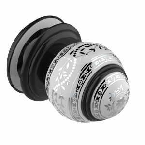 A7G-639V Ручка большая Thg-paris Marquise белый с платиновым декором Покрытие PVD бронза