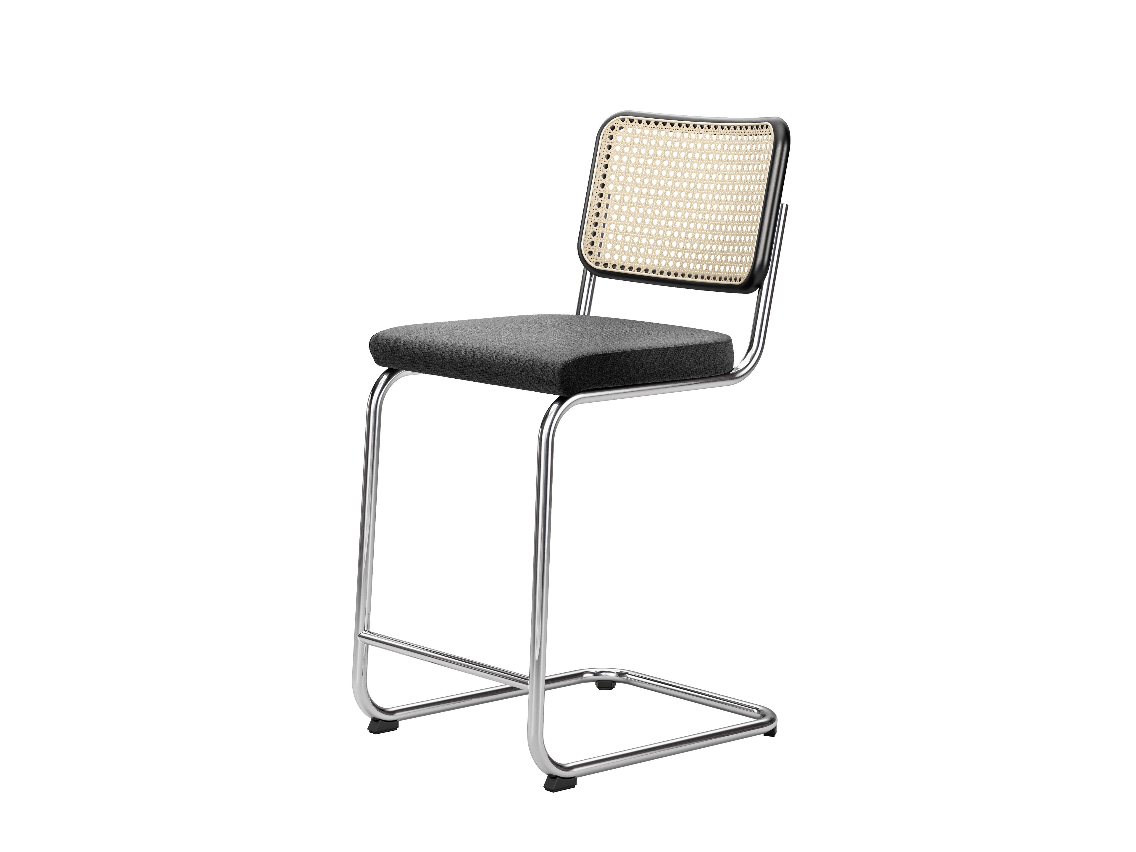 Мягкий консольный табурет со спинкой из тростника THONET S 32 / S 64 ARCH-00131081 - Вид №1
