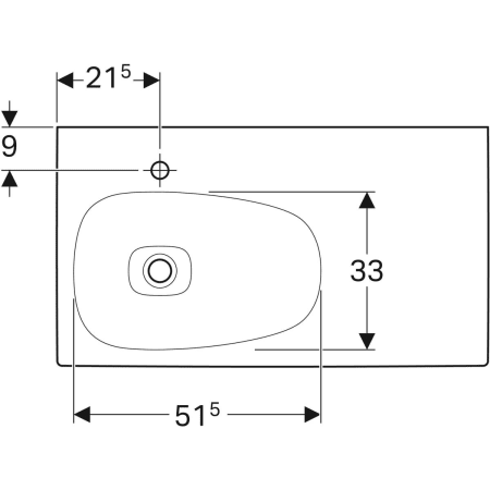 500.549.01.1 Раковина Geberit Citterio с полкой Geberit  - Вид №12