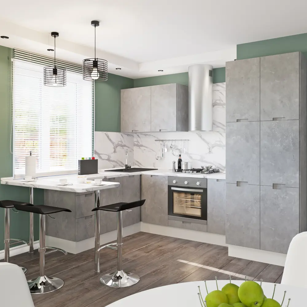 Фасад для кухонного шкафа Берлин 44.7x76.5 см Delinia ID МДФ цвет серый STLM-2194006 - Вид №17