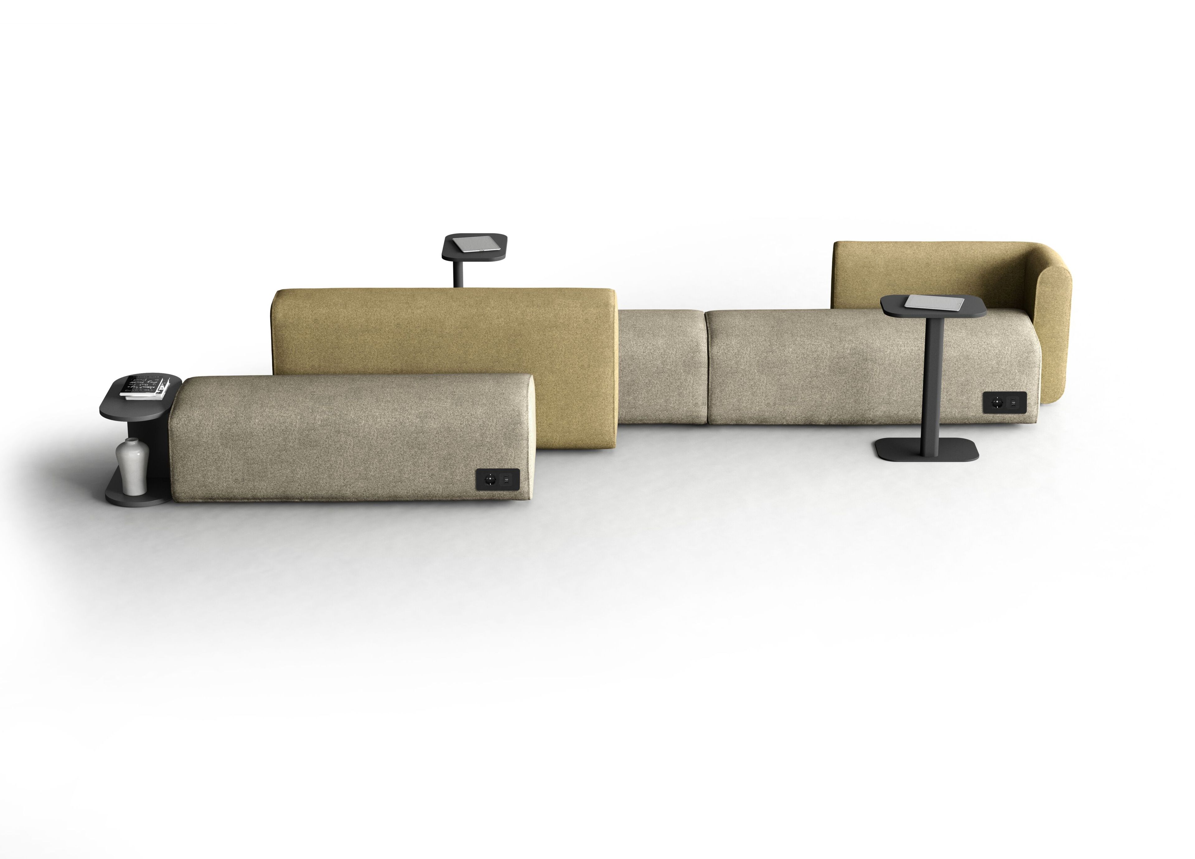 Ткань мягкая модульная скамья для контракта Leyform Noà ARCH-00017966 - Вид №8