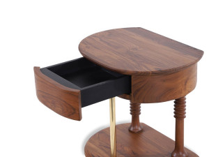 Тумбочка из тикового дерева с ящиком