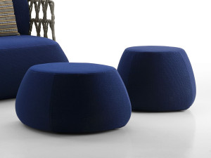 Ткань круглый сад пуфик