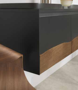 C375M2L50.101NC Тумба подвесная с 2 выдвижными ящиками A. e T. Italia TRACE Белый матовый - орех Каналетто Италия AeT ITALIA - Вид №6