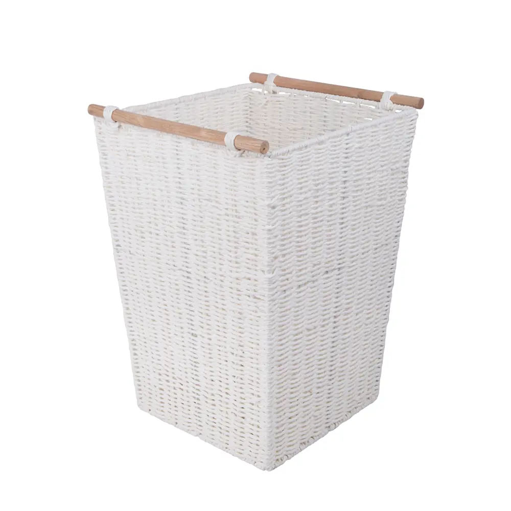 Корзинка плетеная 31x31x45 см бумага цвет белый без крышки Santreyd Paper STLM-2126781 - Вид №2