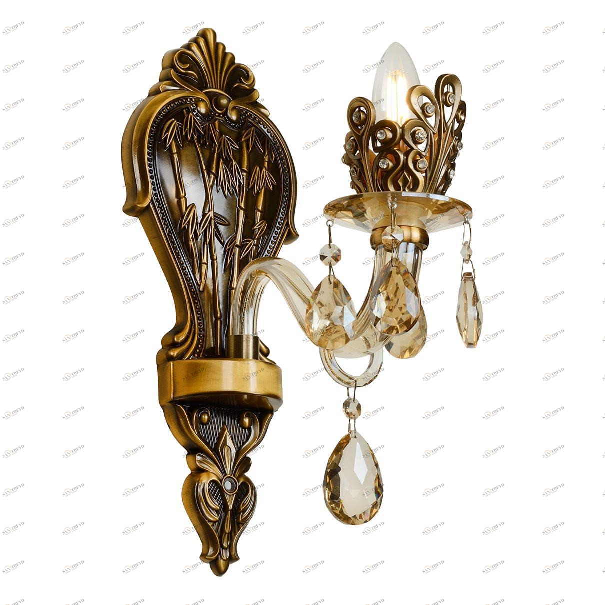 Бра настенное бронзовое iLamp Asia 61078/1 BR ILAMP СВЕЧА 00-3949092 Бронза 