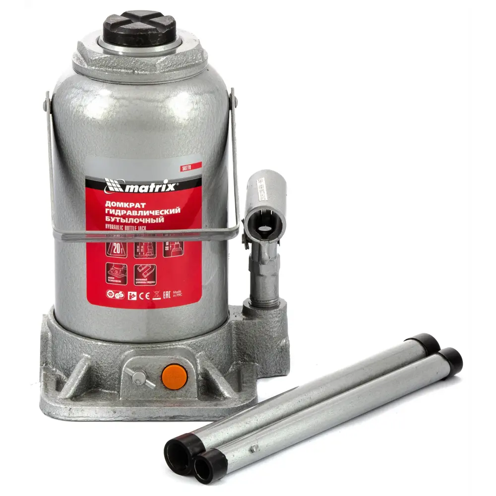 Гидравлический домкрат бутылочный Matrix 20 тонн для автосервиса 81967131 STLM-0015969 - Вид №2