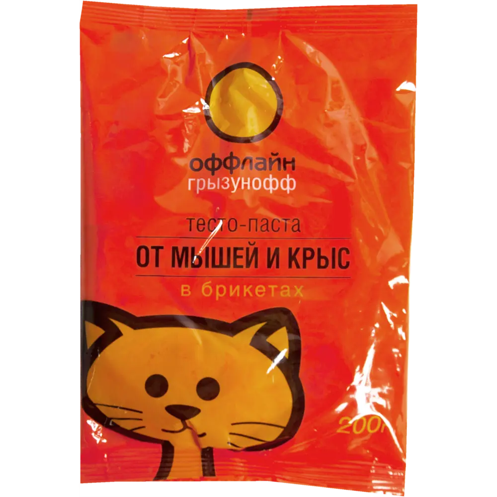 Тесто-паста от грызунов Грызунофф оффлайн брикет 200 г 82704971 STLM-2206628 Santreyd  - Вид №1