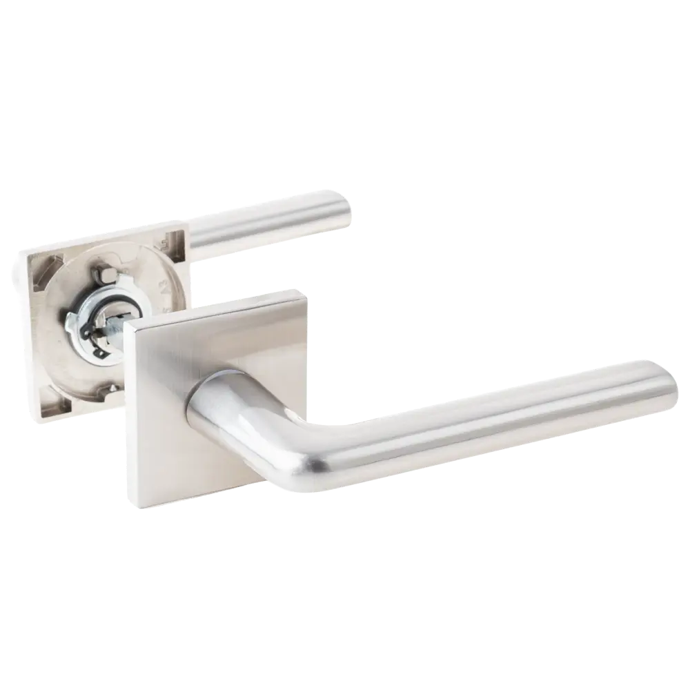 Дверная ручка на розетке Armex H-30176-A без запирания цвет никель STLM-2065466