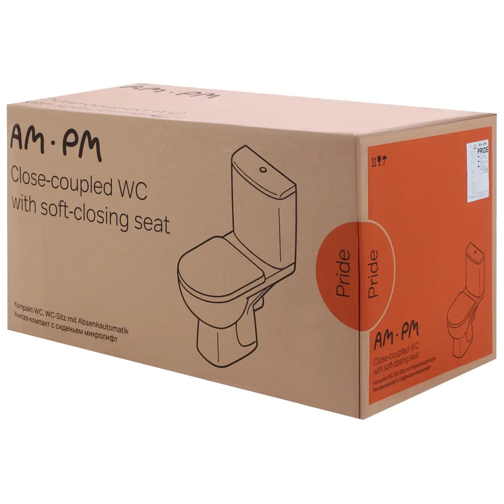 Унитаз напольный Pride горизонтальный выпуск двойной слив AM.PM STLM-2150299 - Вид №5