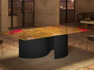 Unica by Tecnotelai Прямоугольный стол из стали и стекла Nastri