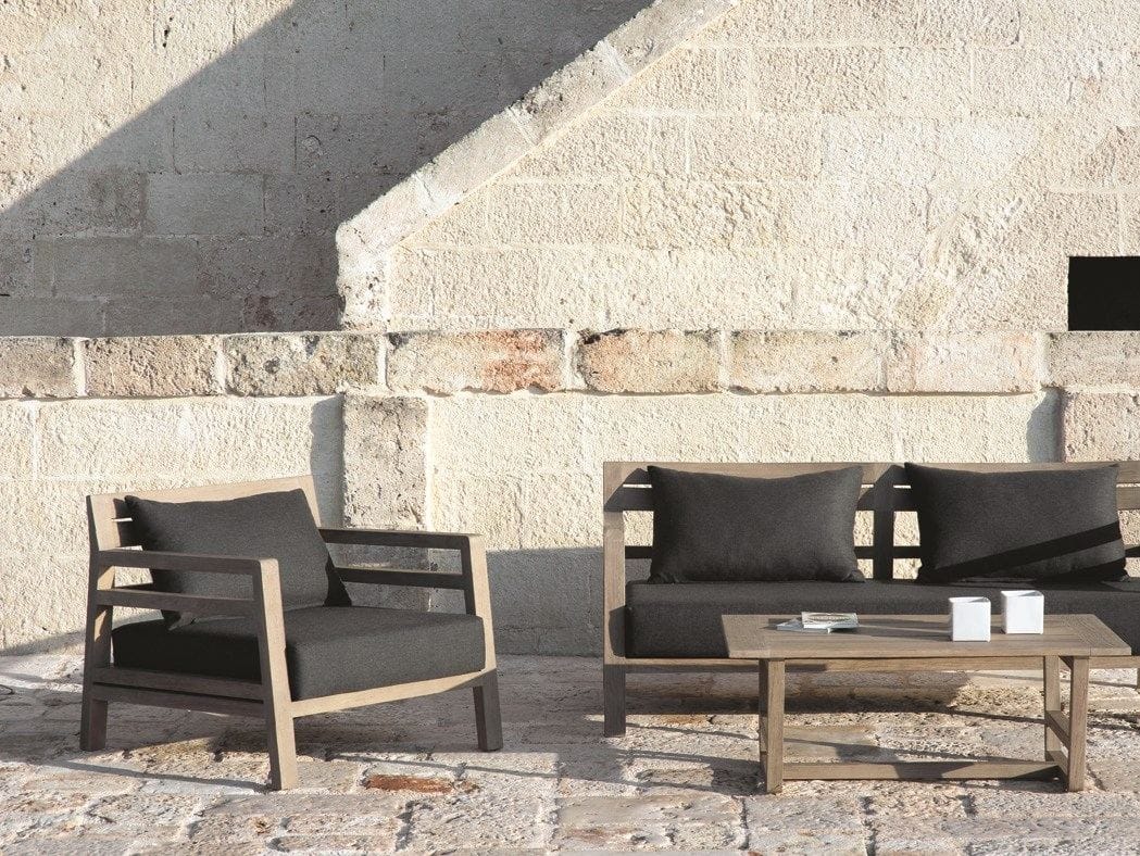 Садовое кресло из тикового дерева с подлокотниками Ethimo Costes ARCH-00118321 - Вид №5