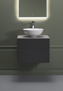 1590001 Шкаф Для Умывальника Edge 600 Серый Антрацит Hafa  Антрацитовый