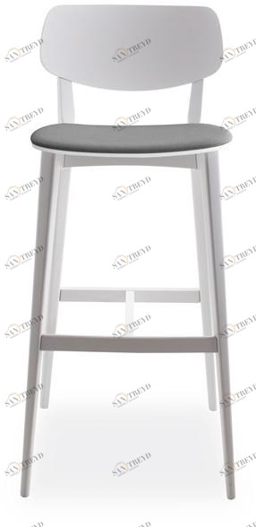 Billiani Высокий табурет из бука со встроенной подушкой Doll 555