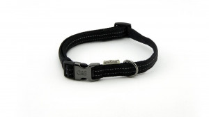 ПР0043597 Ошейник для собак со светоотражающей острочкой 20х350-550мм нейлон черный Great&Small