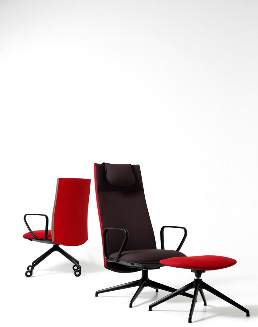 Diemme Стул для руководителя из ткани с 4 спицами Velvet sun-id-1385283 - Вид №6