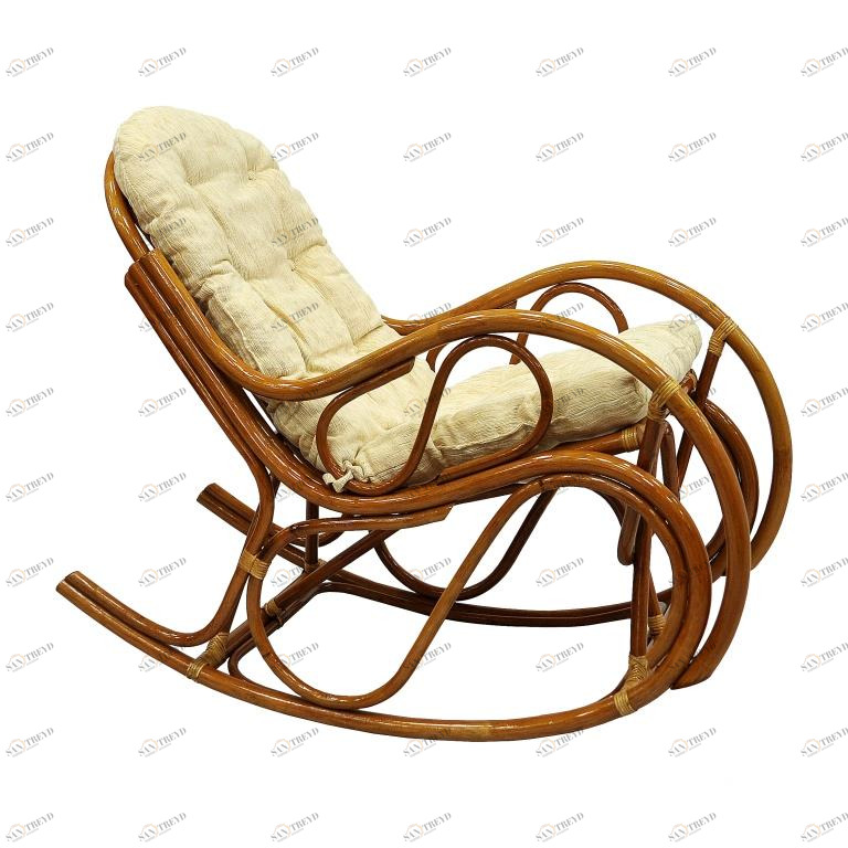Кресло-качалка бежевое Up&Down ЭКО ДИЗАЙН ПЛЕТЕНАЯ 009699 Бежевый 