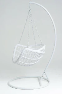 Подвесное кресло белое из искусственного ротанга 44-004-01 VINOTTI  00-3885140 Белый;голубой;фиолетовый;разноцветный