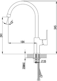 LM3405C Смеситель для кухни LEMARK MAGIC - Вид №1