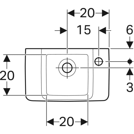 272140000 Раковина Geberit Renova Compact с укороченным вылетом Geberit  - Вид №7