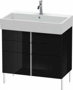 VA658704040 Тумбочка напольная Vero Air #VA6587 784 x 431 мм Черный глянцевый лак