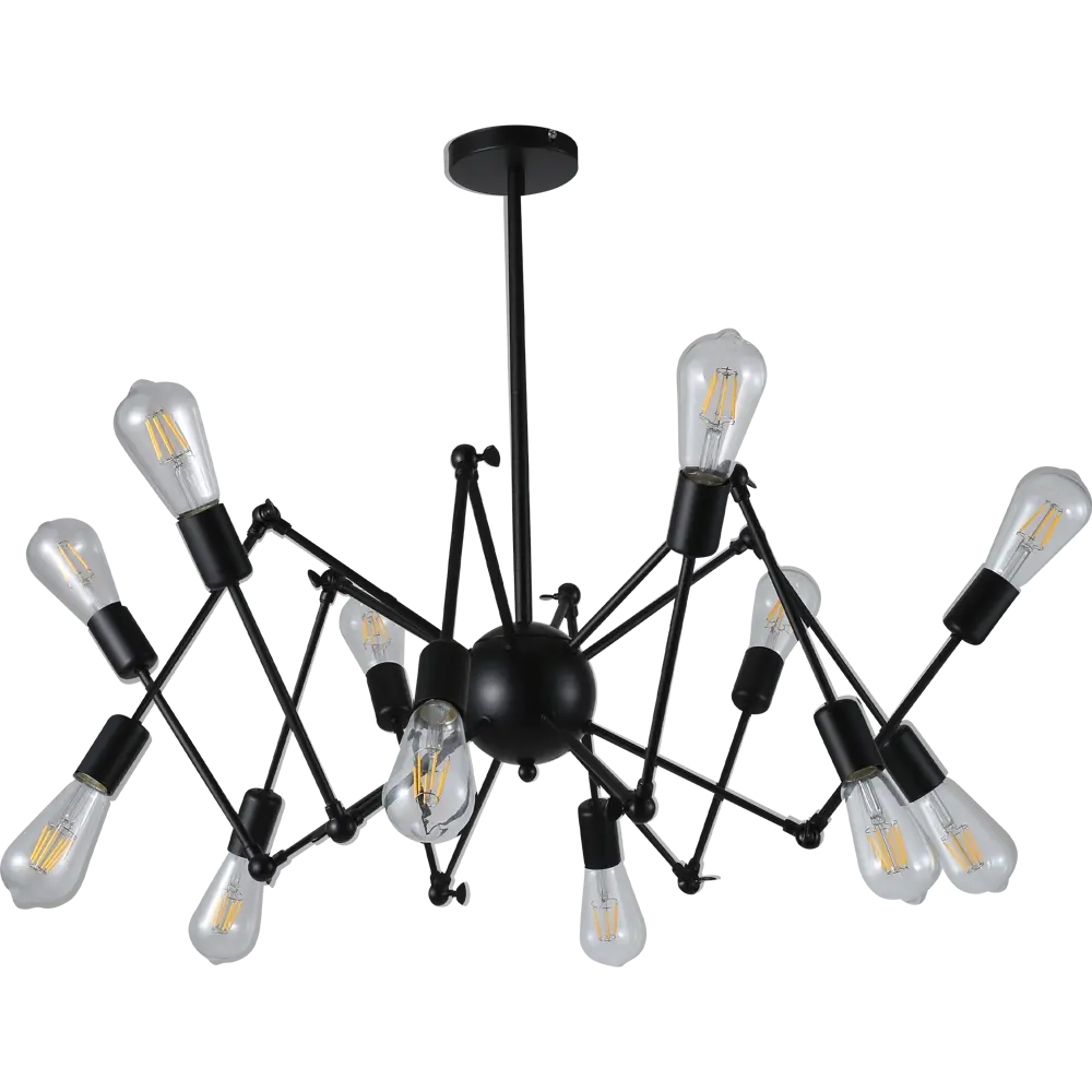 Люстра подвесная Ritter Halm 52446 5 12 ламп Е27 цвет черный/дерево STLM-2119368