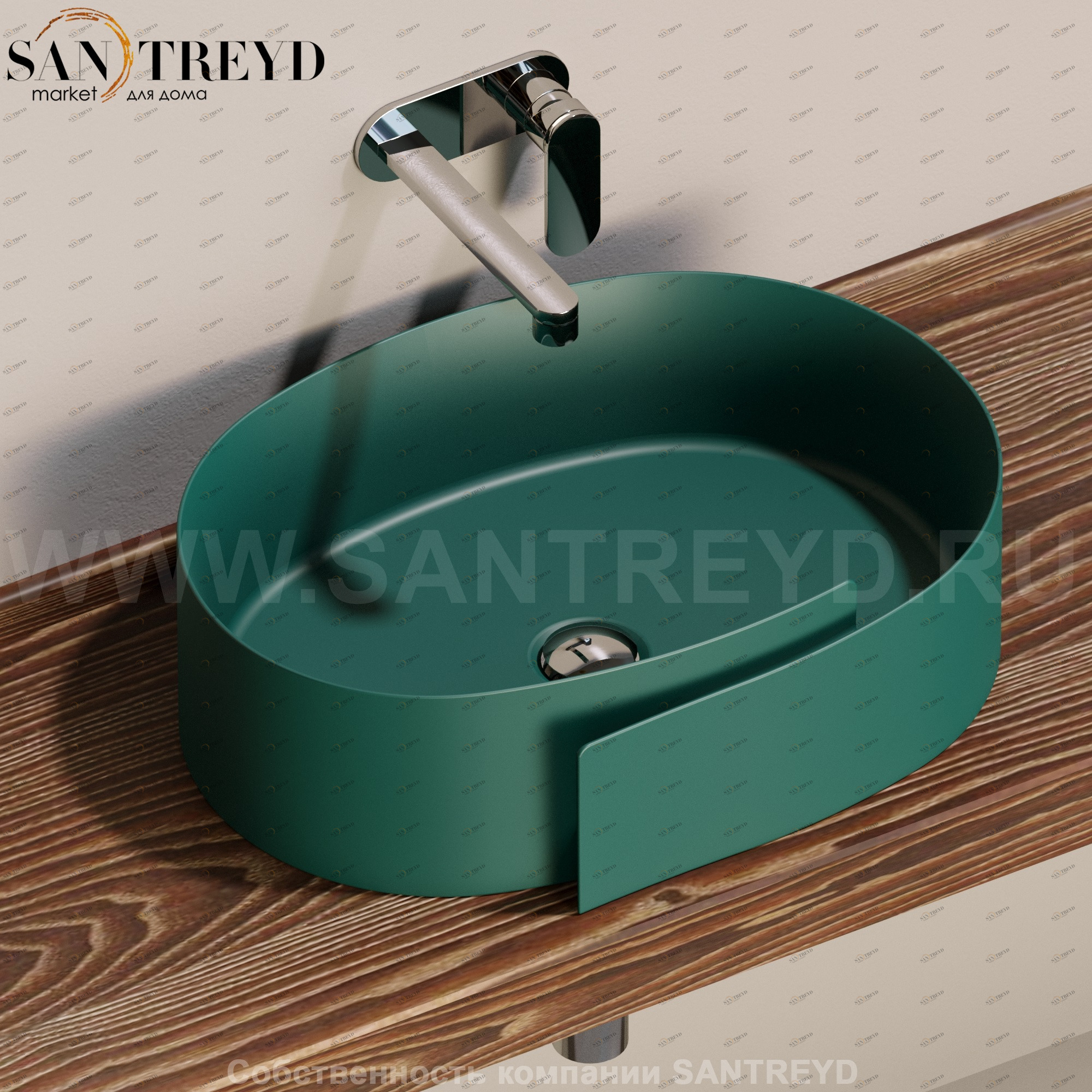 RL56L5020 Накладная раковина на столешницу  овальная Ceramica Flaminia Roll