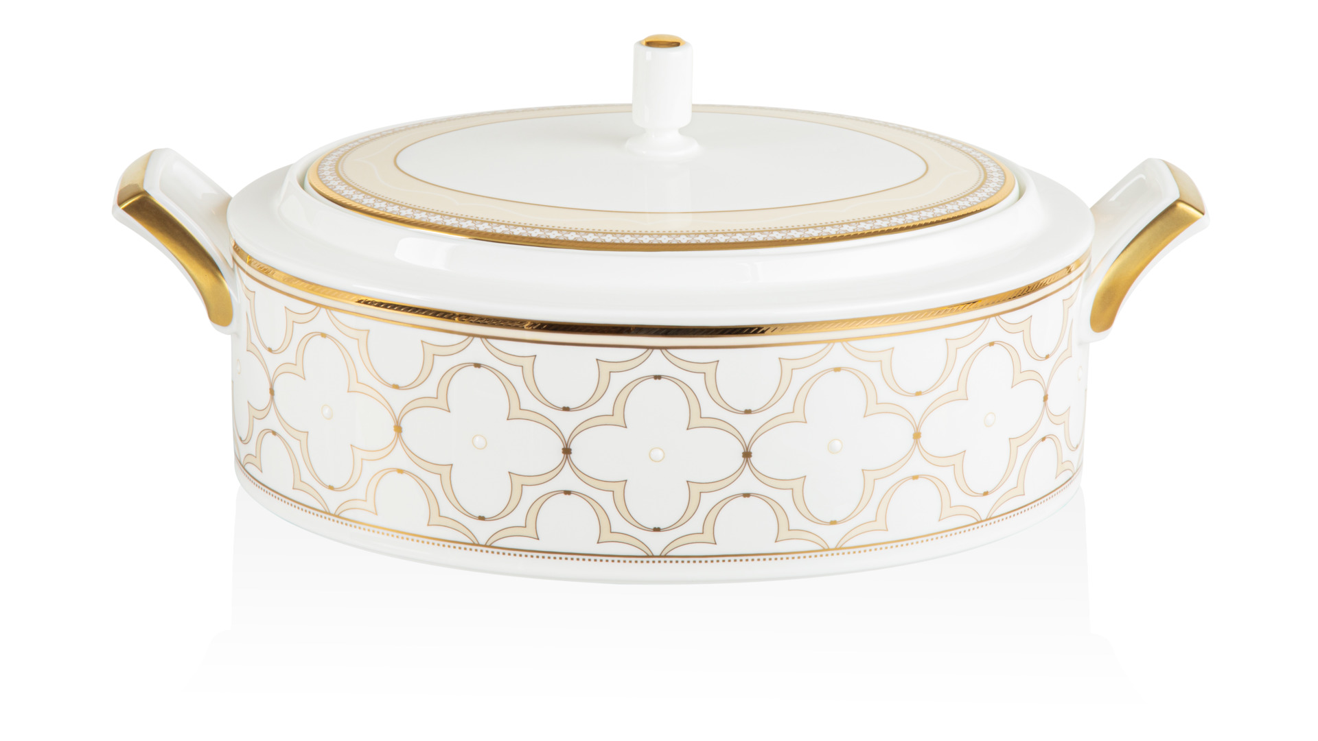 10669447 Noritake Сервиз столовый Noritake "Трефолио,золотой кант" на 6 персон 23 предмета Фарфор костяной  - Вид №1