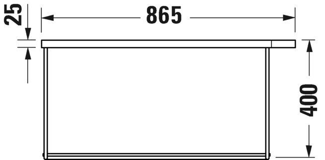 0031121000 DuraSquare Консоль металлическая подвесная **
Хром Black Matt Duravit - Вид №5