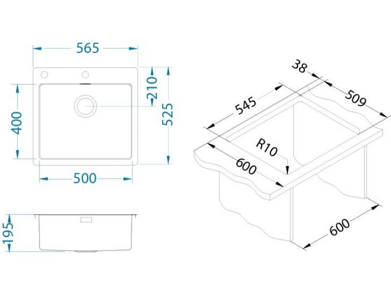 Мойка Alveus Pure Monarch 70 1141621 - Вид №1