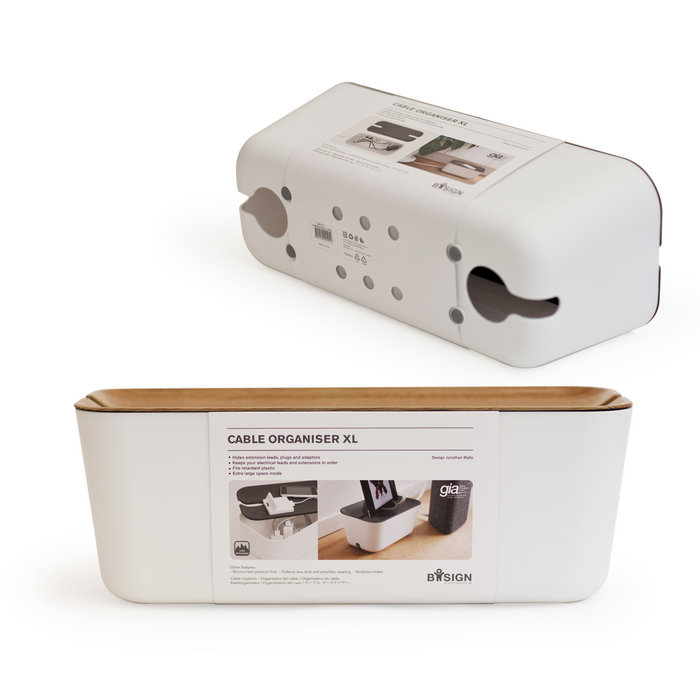 240101 Органайзер для проводов hideaway большой белый Bosign  - Вид №2