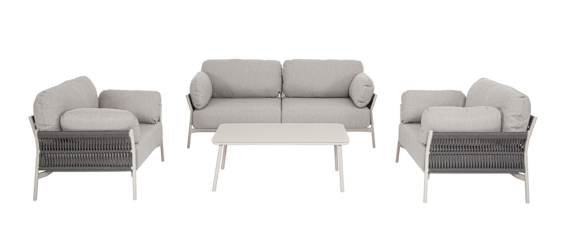 Веревочное и тканевое садовое кресло с подлокотниками BIZZOTTO Pardis ARCH-00002123 - Вид №1