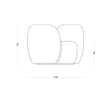 Secolo Chapter 2 Диван из ткани с двумя спинками  - Вид №3