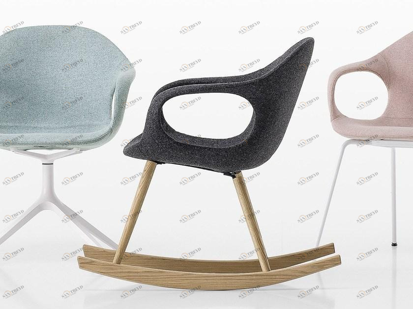 Kristalia Кресло-качалка из ткани с подлокотниками Elephant sun-id-1456290