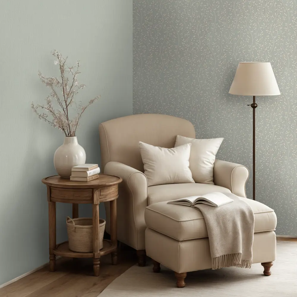 Обои флизелиновые Euro Decor Sylvia зеленые 1.06 м ED7339-15 89460701 STLM-2008272 - Вид №4