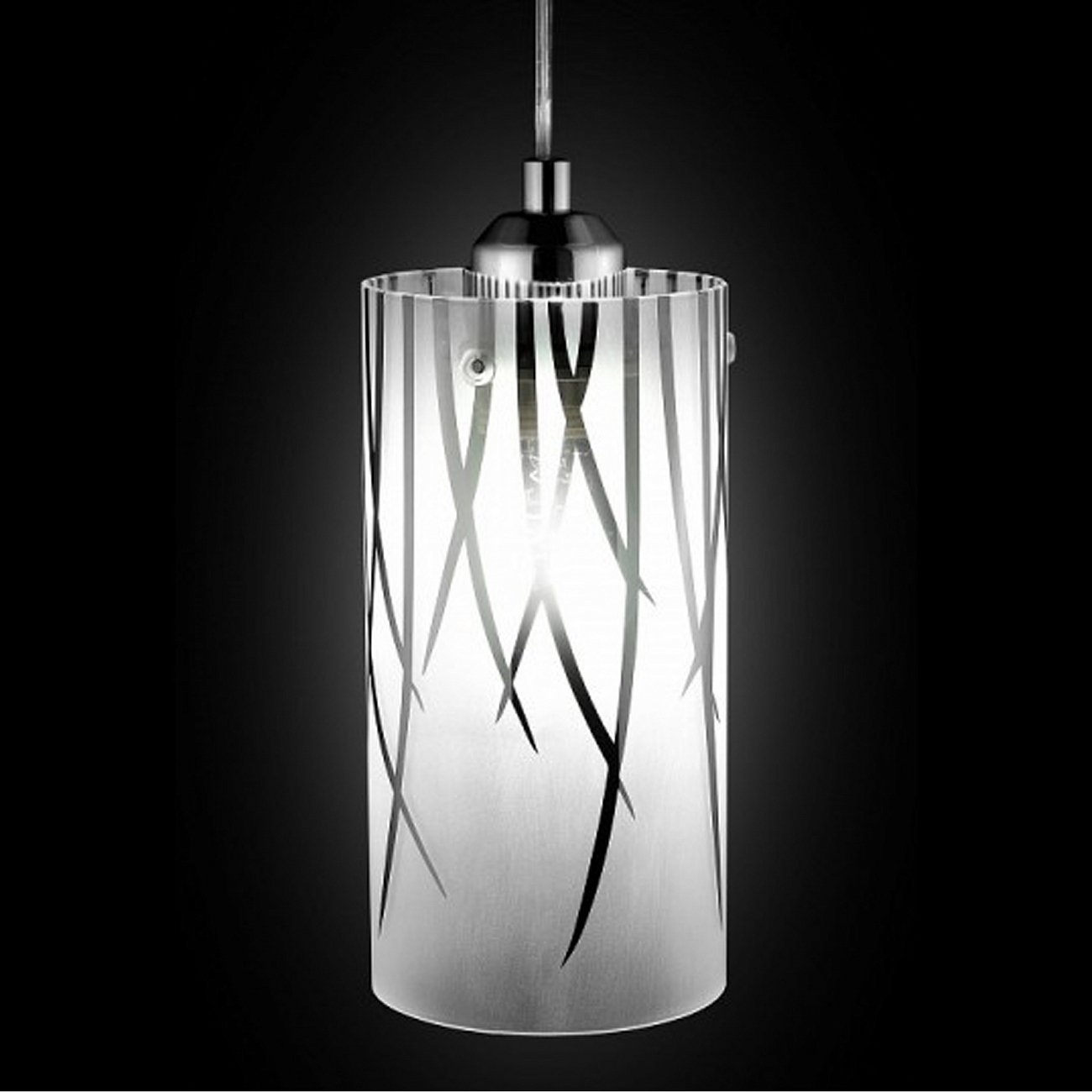 Светильник подвесной с белым плафоном хром зеркальный PND.103.01.03.CH 33 ИДЕИ  00-3973766 Белый;хром Santreyd  - Вид №1