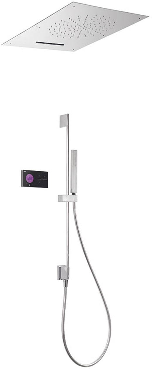 SHOWER TECHNOLOGY Kit de grifo termostático electrónico empotrado de 3 vías Shower Technology Blue Edition para ducha-09288303 TRES