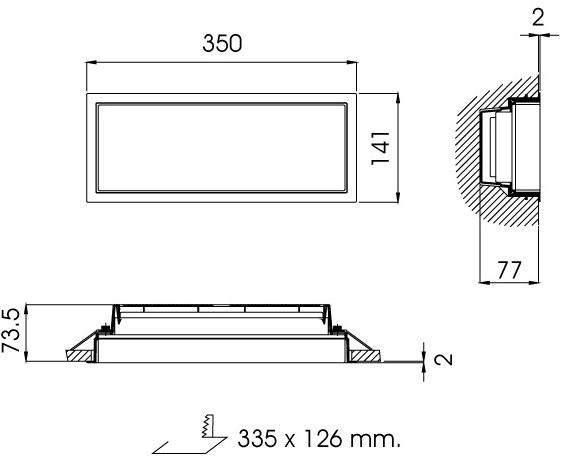 DAISALUX Встраиваемый настенный аварийный светодиодный светильник sun-id-1382868 - Вид №2