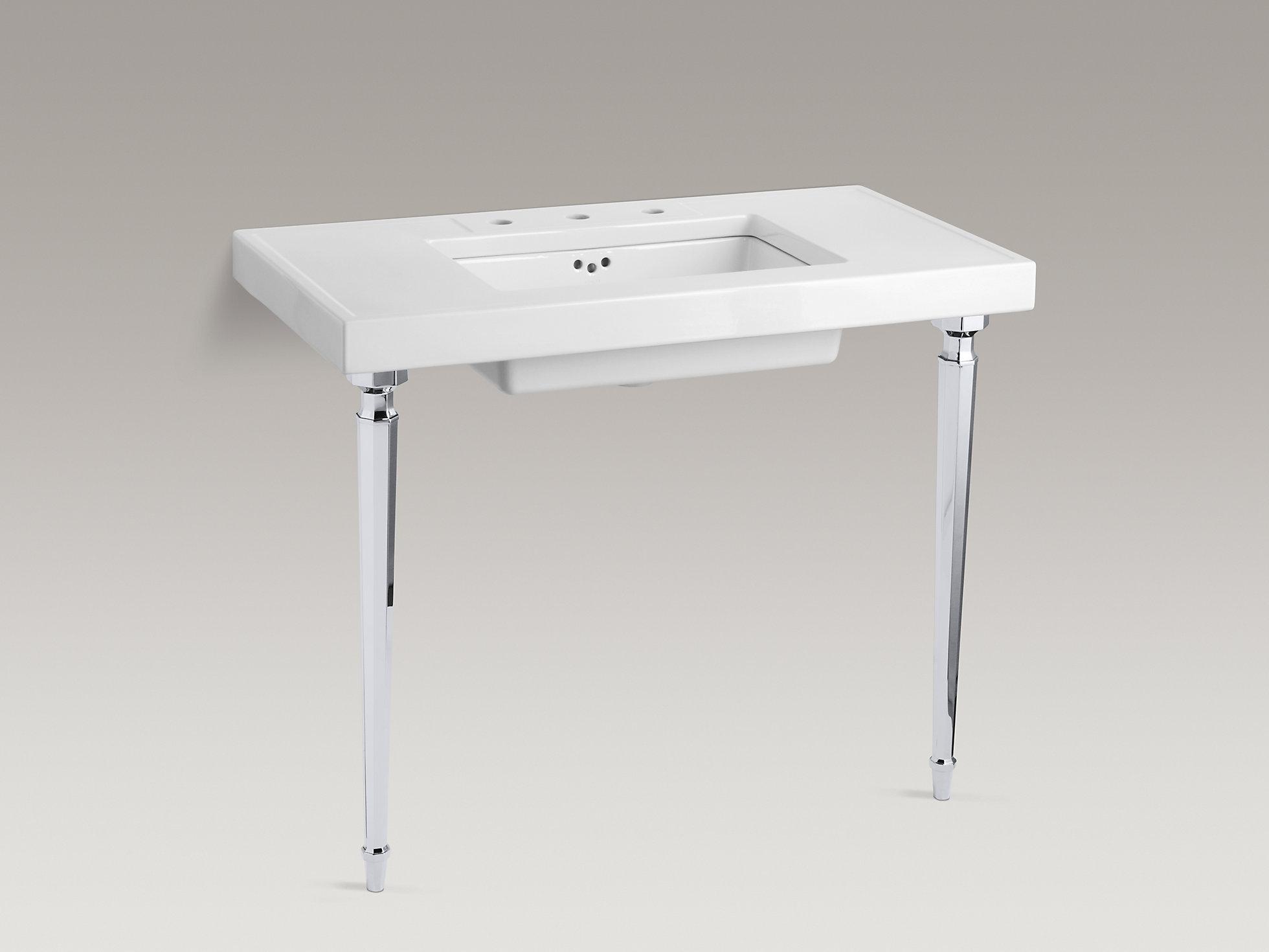 KOHLER Kathryn Восьмиугольные конические ножки стола из латуни K-6839-CP  - Вид №8
